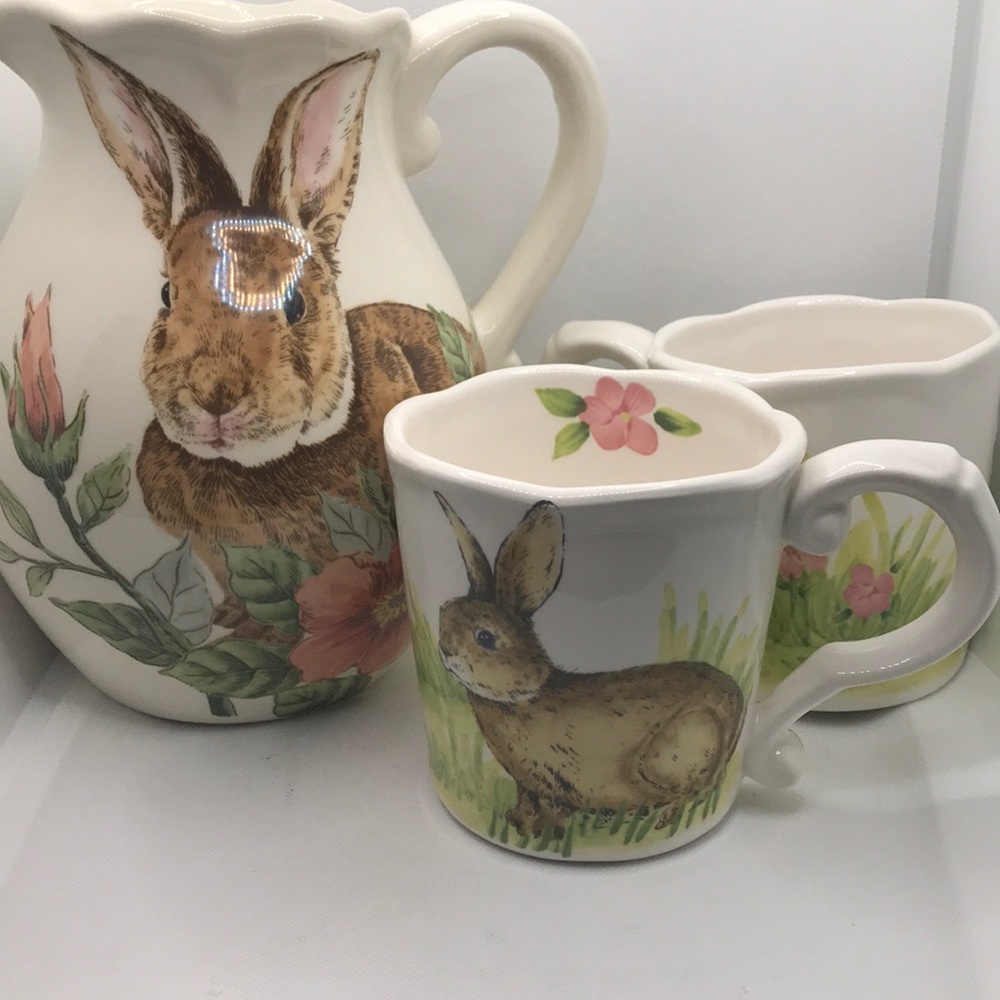 NWOB MAXCERA 9” Pitcher & Two Oversized Mugs